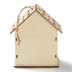 Christmas Theme Wood House Hanging Ornaments&nbsp;DJEW-B011-01