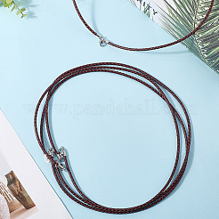 10Pcs 3mm Round Braided Leather Cords&nbsp;NCOR-CL0001-01A