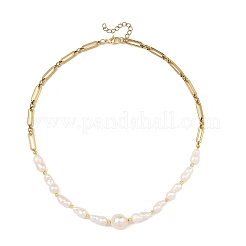 Natural Baroque Keshi Pearl Peanut Graduated Beaded Necklaces for Women&nbsp;NJEW-JN06489
