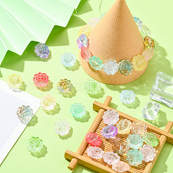100Pcs Transparent Spray Painted Glass Beads&nbsp;GLAA-CJ0002-26