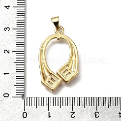 Brass Micro Pave Cubic Zirconia Pendants&nbsp;KK-C090-22G