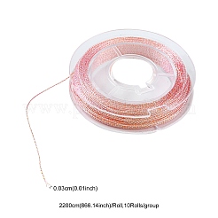 10 Rolls 3-Ply Metallic Polyester Threads&nbsp;MCOR-YW0001-03C