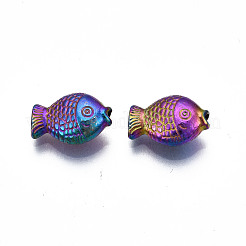 Rack Plating Rainbow Color Alloy Beads&nbsp;PALLOY-S180-331