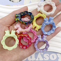 40Pcs UV Plating Acrylic Beads&nbsp;OACR-SP0001-84