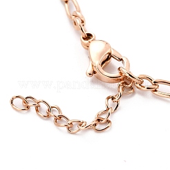 304 Stainless Steel Charm Bracelets&nbsp;STAS-B021-18RG