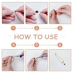 40Pcs 2 Colors Rack Plating Brass Pendant Cabochon Settings&nbsp;KK-BC0011-24