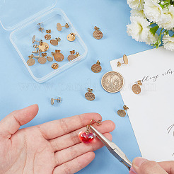 24Pcs 12 Style 304 Stainless Steel Ear Stud Findings&nbsp;STAS-AR0002-02G