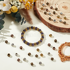 120Pcs 4 Colors Tibetan Style Alloy Beads&nbsp;FIND-PH0028-84