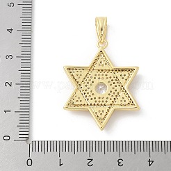 Brass Micro Pave Cubic Zirconia Pendants&nbsp;KK-P294-19G