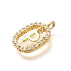 Brass Micro Pave Cubic Zirconia Pendants&nbsp;ZIRC-P123-01G-P01