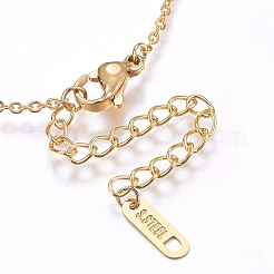 PVD Vacuum Plating 304 Stainless Steel Lariat Necklaces&nbsp;NJEW-O104-04G