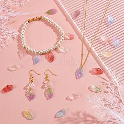 120Pcs 12 Colors Transparent Glass Pendants&nbsp;GLAA-PH0001-39
