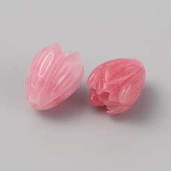 Opaque Resin Flower Rose Beads&nbsp;RESI-TAC0022-01F