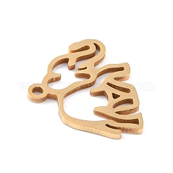 Ion Plating(IP)  201 Stainless Steel Pendants&nbsp;STAS-K003-06G