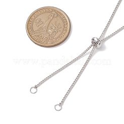 2Pcs 2 Colors Brass Slider Necklace Makings&nbsp;AJEW-JB01263
