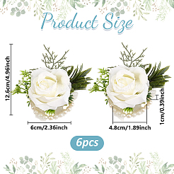Silk Cloth Imitation Rose Wrist Corsage&nbsp;AJEW-WH0314-834