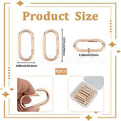 6Pcs Alloy Spring Gate Rings&nbsp;FIND-SP0001-24KCG