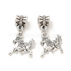 Rack Plating Tibetan Style Alloy European Dangle Charms&nbsp;PALLOY-P289-23AS