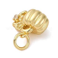 Brass Micro Pave Cubic Zirconia Pendants&nbsp;KK-P308-47G