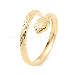 304 Stainless Steel Snake Open Cuff Rings&nbsp;RJEW-D002-21G