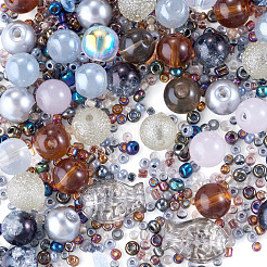 1Bag Mixed Styles Glass Beads&nbsp;GLAA-TADJ0001-10G
