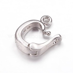 Brass Cubic Zirconia Enhancer Shortener Bails&nbsp;ZIRC-K070-16P