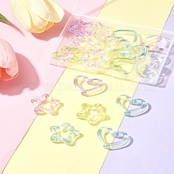 20Pcs 2 Styles UV Plating Transparent Acrylic Beads&nbsp;OACR-FS0001-81
