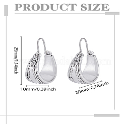 1 Pair Carved Pattern Alloy Hoop Earrings for Women&nbsp;EJEW-LP0003-55