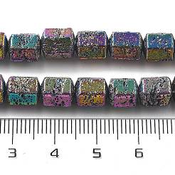 Electroplated Natural Lava Rock Beads Strands&nbsp;G-A251-A01-01A
