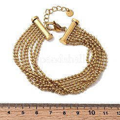 304 Stainless Steel Multi-strand Bracelets&nbsp;LS-BJEW-C137-01G