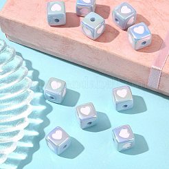 10Pcs Opaque Acrylic Enamel Beads&nbsp;ACRC-FS0001-02B