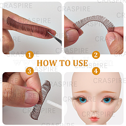 15Pcs 3 Styles Plush Craft Doll Eyelashes Strips&nbsp;DOLL-CP0001-07B