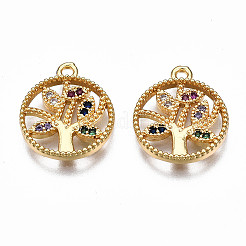 Brass Micro Pave Cubic Zirconia Charms&nbsp;KK-Q277-075-NF