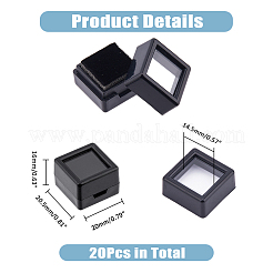 Acrylic Square Loose Diamond Box with Visible Window&nbsp;CON-WH0088-76A-02