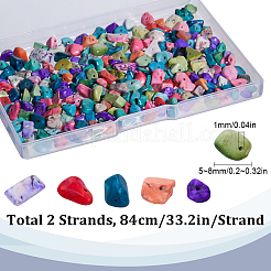 2 Strands Synthetic Turquoise Beads Strands&nbsp;G-SC0002-50