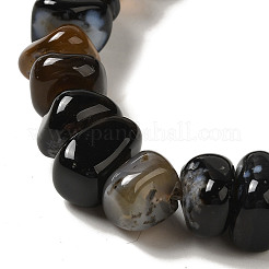 Natural Black Agate Beads Strands&nbsp;G-NH0017-B04-03