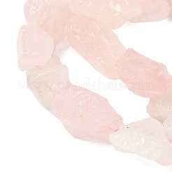 Raw Rough Natural Rose Quartz Beads Strands&nbsp;G-M453-D01