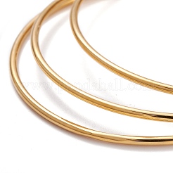 3Pcs Women's Simple Fashion PVD Vacuum Plating 201 Stainless Steel Stackable Bangles&nbsp;BJEW-O182-11G-1