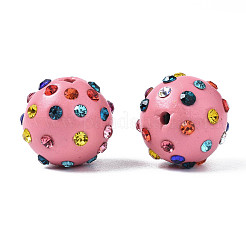 Polymer Clay Rhinestone Beads&nbsp;RB-T017-31B