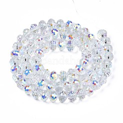 Electroplate Transparent Glass Beads Strands&nbsp;EGLA-N002-16-B03