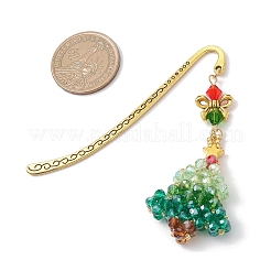 Glass Christmas Tree Charms Bookmarks&nbsp;AJEW-MZ00006