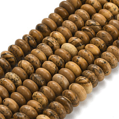 Natural Picture Jasper Beads Strands&nbsp;G-Z110-B10-2x4mm