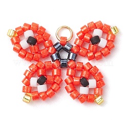 Seed Beads Beaded Charms&nbsp;PALLOY-MZ00320