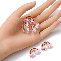 5Pcs Transparent Acrylic Enamel Beads&nbsp;OACR-YW0001-31A