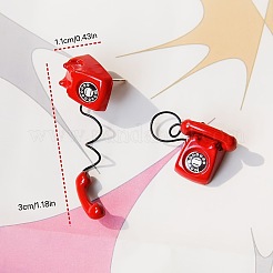 Phone Shaped Alloy Acrylic Stud Earrings&nbsp;FS-WGD4674-01