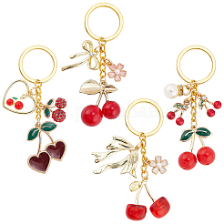 4Pcs 4 Colors Alloy Rhinestone Pendants&nbsp;KEYC-SC00015
