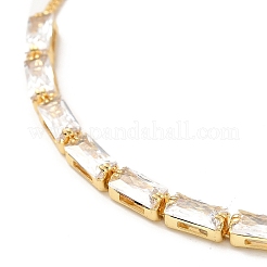 Adjustable Rack Plating Brass Cubic Zirconia Chain Bracelets&nbsp;BJEW-A132-10G