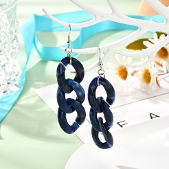 Acrylic Curb Chain Dangle Earrings&nbsp;EJEW-JE04651