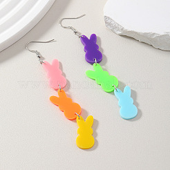 Easter Bunny Acrylic Dangle Earrings for Women's Fashion&nbsp;FF4277