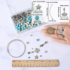 DIY Ocean Theme Wrap Bracelet Making Kit&nbsp;DIY-SC0023-97